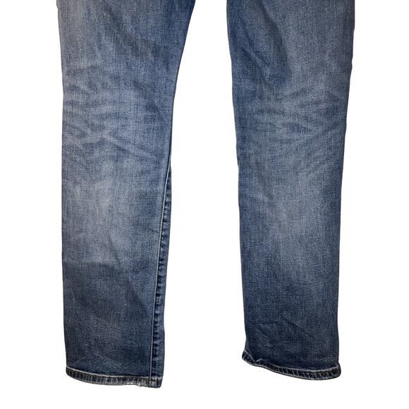 BCBG Max Azria Jeans Women's Size 32 Blue Cuffable Straight Leg Boyfriend Jean - Picture 7 of 8